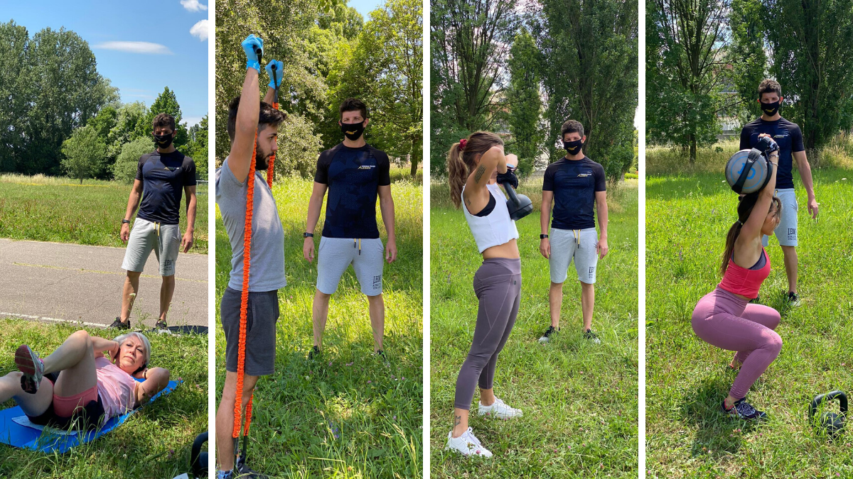 Allenamento all'aperto con personal trainer a Padova