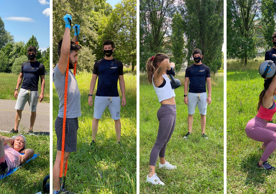 Allenamento all'aperto con personal trainer a Padova